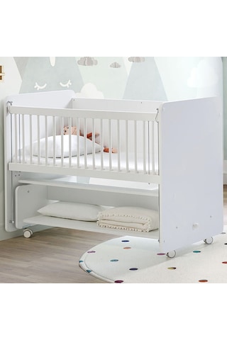 BW1090 - Pratik Sallanır Anne Yanı Beşik Beyaz