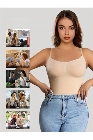 Mistirik Larix Model Extra Toparlayıcı Extra Sıkılaştırıcı Tam Boy Tulum Korse Ten Renk Ten