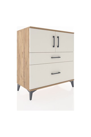 Hyperion Şifonyer 2 Raflı 2 Çekmeceli 2 Kapaklı 88x44x96 Çam-... Çam