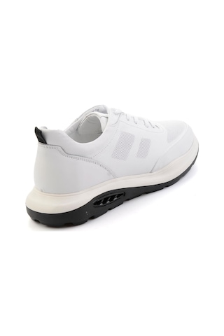 Bambi Beyaz Hakiki Deri Erkek Sneaker E01958176343