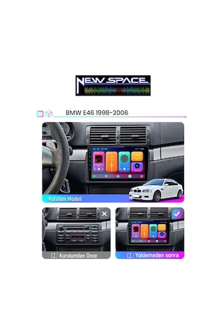Bmw E46 Android 2gb Ram 32gb Rom Carplay Navigasyon Multimedya