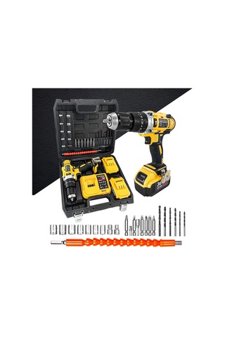 Anadolu Strong ANS1054S 36V 5 Ah Li-ion Çift Akülü Darbeli Matkap Vidalama + Uç Setli