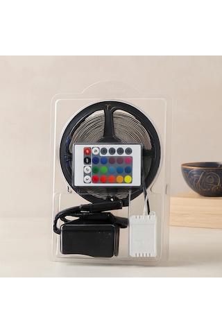 5m Rgb Şerit Led Ip65 Kumandalı Adaptörlü Smd2835 54 Led/m Renkli