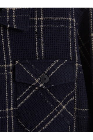 Lcw Vision Lacivert Regular Fit Ekose Erkek Oduncu Gömlek Ceket