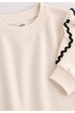 Cigit Sweatshirt 4-12 Yaş Ekru