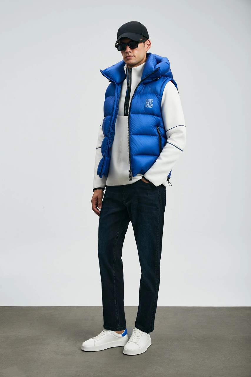 Lufian Erkek Franz Straight Fit Spor Jean Pantolon 112200244 Mavi Mavi