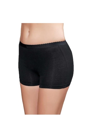 6 Adet Şahinler Bayan Likralı Boxer Şort B3022 Siyah