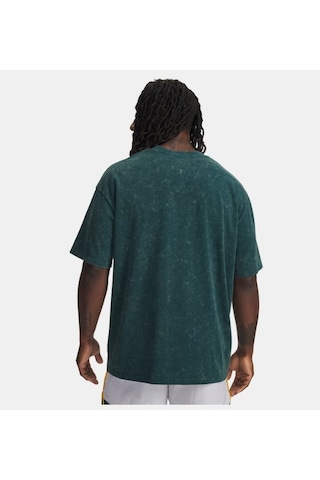 Under Armour M Hw Os Logo Wash Ss Erkek T-shirt 1389147-919 Yeşil