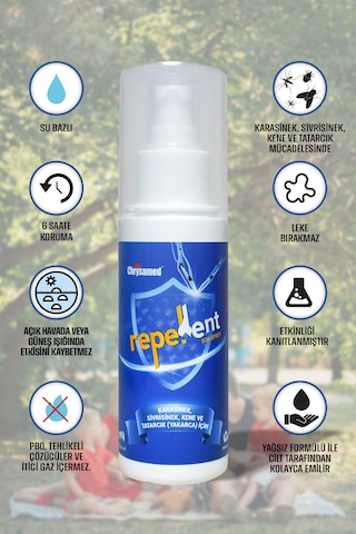 Repellentt D30 Sprey Sivrisinek Karasinek Tatarcık Kene Kovucu Koruyucu Sprey 200 Ml Çocuk Yetişkin
