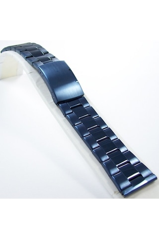 26Mm Lacivert Metal Saat Kordonu Kolçak Kordon Orta Kısımlar Parl