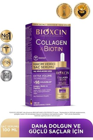 Collagen & Biotin Ekstra Hacim Serumu 100 Ml - Kolajen Biotin İnce Seyrek Saçlar