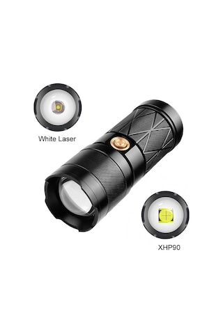 Sones Mini Dış Mekan Uzun Menzilli Güçlü Işık Led El Feneri, Özellikler: Xhp90