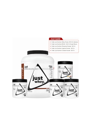 Just Nutrition Fitness Paketi - Mega + 5 Hediye Protein Tozu + Bcaa + Glutamin + Arjinin + Kreatin Karışık