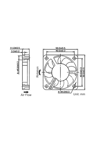 Dc 12v Fan 50x50mm Soğutucu Kuluçka Ekran Kartı Cooler