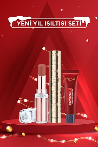 Yeni Yıl Kusursuz Göz Makyajı Seti Color Riche Shine Ruj & Panorama Siyah Maskara & Eyebag Göz Kremi pktnewyearmkyjset5-11026 0