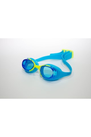 Çocuk Yüzücü Gözlüğü - S Boy - Mavi / Sarı Nabaiji Meridyendukkan Beyaz