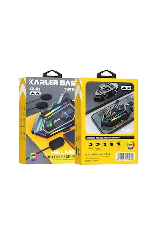Karler Bass KRM2 RGB Motolet Sürücüleri İçin Bluetooth Kulaklık