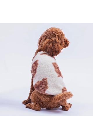 Poodle Paw Peluş Sweat Poodle Desenli Kedi Köpek Sweati Kedi Köpek Kıyafeti Köpek Peluş Kolsuz Sweat Sıcak Tutan Süveter