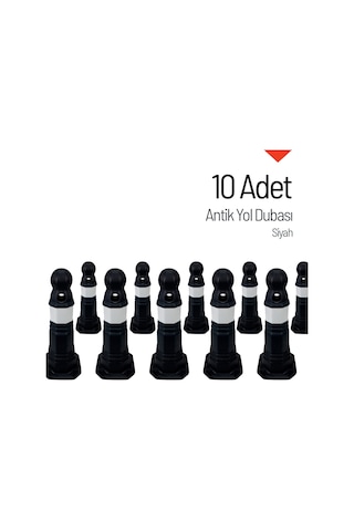 10'lu Antik Yol Dubası Seti Siyah-3641