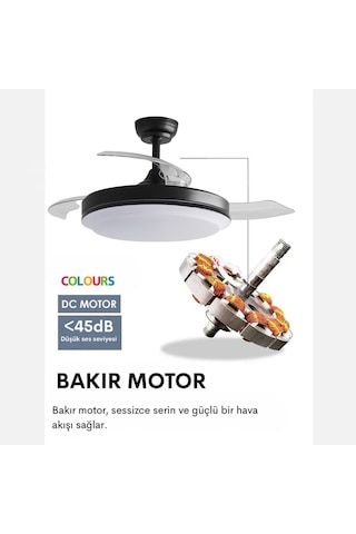 Stars Bellatrıx 42 Inch 28w+35 W Led Dc Motor Tavan Vantilatörü