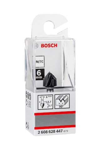 Bosch 6mm Şaftlı V Oluk Freze Ucu 6 12,7 45 2608628447