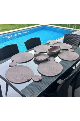 Supla Takımı, 6 Kişilik, Amerikan Servis, Bej Bej