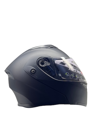 Kask Rs2 Marka Çene Açılır Güneş Vizörlü Mat Siyah