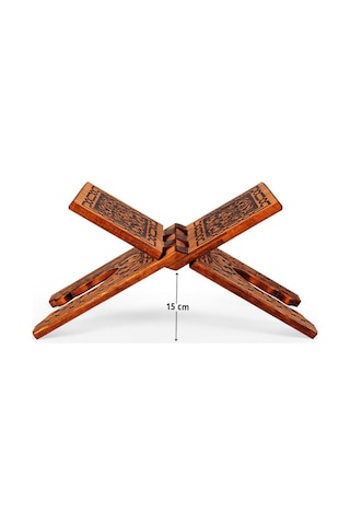 Selçuklu Ahşap Yakma Desenli Rahle 45 x 18.5 CM