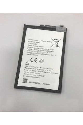 Tecno Spark Go 1 Kl4 Batarya 5000 Mah