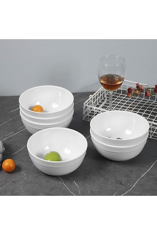 Melamin Yemek Takımı Vanilla, 20 Adet. 4 Kişi Kişilik Beyaz
