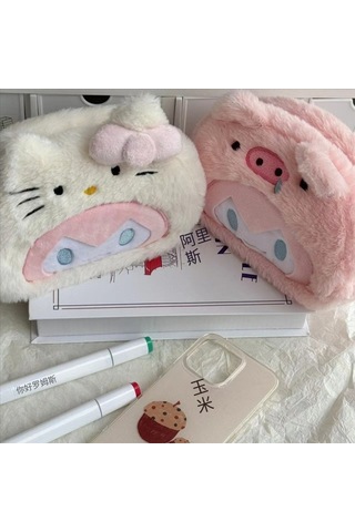 Anime Tarzı Sevimli Kırtasiye Saklama Çantası, Öğrenci Kalem Çantası, Sevimli Kedi Ve Köpek Kırtasiye Saklama Çantası, Öğrenci Kalem Çantası