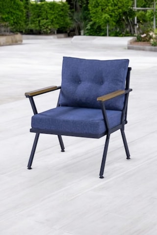 PiLocco Demonte Metal Tekli Bahçe Mobilyası Mavi 60 x 60 Mavi