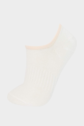 Defacto Kadın 3lü Pamuklu Sneaker Çorap E2090axnswt1 Beyaz