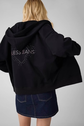 Guess Stras Taşlı Fermuarlı Siyah Kadın Sweatshirt W6yq10k3872