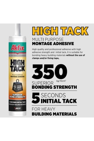 Akfix High Tack 290 Ml Beyaz Genel Amaçlı Montaj Yapıştırıcı