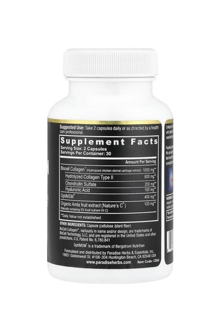 Paradise Herbs, Collagen Extreme With Biocell Collagen , Optimsm & Nature's C , 60 Capsules