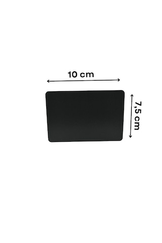 10 Adet Silinebilir A7 Karatahta Siyah Etiket 10 x 7,5 CM Yapışkanlı
