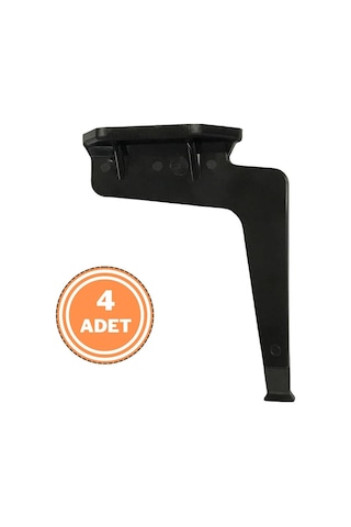 4 Adet Kaz Lüks Mobilya Koltuk Çekyat Ayağı Metal Siyah 17 Cm