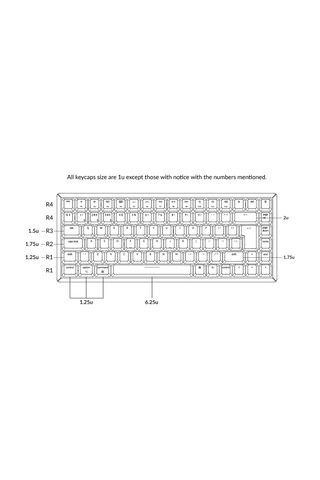 Keychron K2-C1-UK RGB Aluminum Frame Gateron Red Switch (Version 2) UK ISO Mekanik Klavye