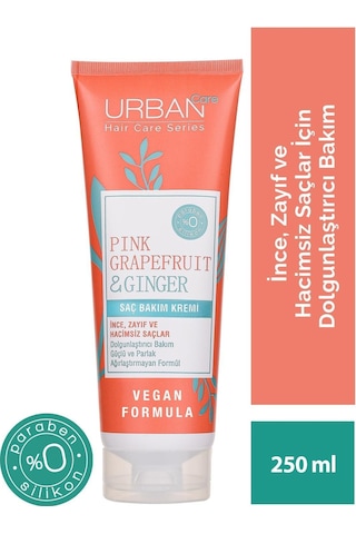 Urban Care Pink Grapefruit & Ginger Ince Telli Saçlar Için Dolgunlaştırıcı Saç Kremi 250 ML