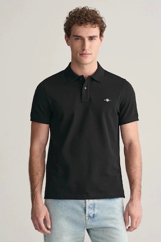 Gant Erkek Siyah Regular Fit Logolu Polo Xl