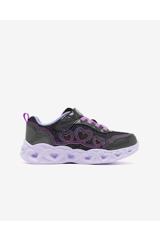Skechers Heart Lıghts Büyük Kız Çocuk Siyah Işıklı Spor Ayakkabı 303736l Bkmt