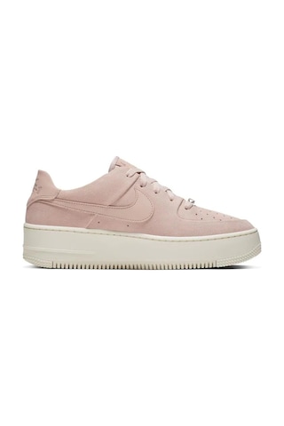 Nike Air Force 1 Sage Low Leather Womens Sneaker Pink Hakiki Deri Kadın Günlük Spor Ayakkabı Pembe Pembe