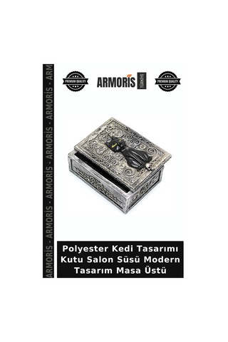 Polyester Kedi Tasarımı Kutu Salon Süsü Modern Tasarım Masa Üstü