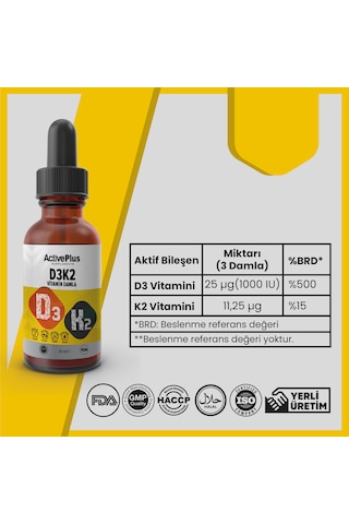 Active Plus D3k2 Vitamin Drop