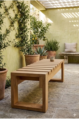 Amalia Bench Naturel Bank 30x100 Ham Ladin Ağacı Ahşap