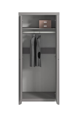 İnarch Dizayn Bled 2 Kapaklı Gardırop Şık Ve Minimalist Yatak Odası Dolabı Gri