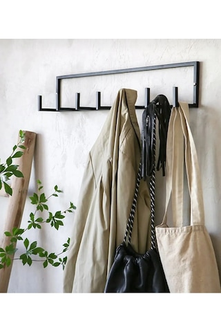 Fbt Duvar Askısı ,7 Kollu Metal Askılık,banyo,ev,mutfak Askılıgı Siyah