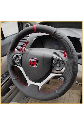 Honda Civic Fb7 Araca Özel Direksiyon Kılıfı Otomatik F1 Araçlarına Uyumlu