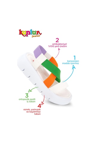 Kaptan Junior Kız Çocuk Ortopedik Ayakkabı Sandalet Poyk 505 001
